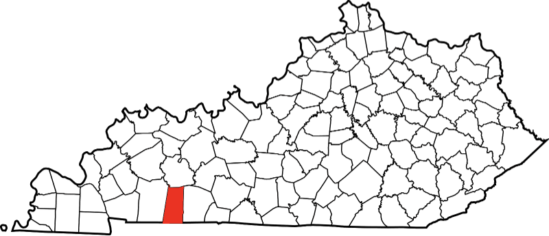 An illustration of Todd County in Kentucky