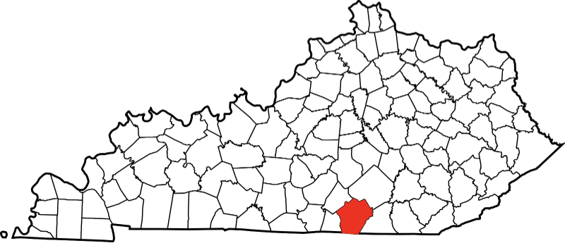 An illustration of Wayne County in Kentucky