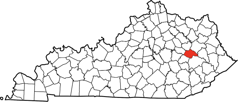 An illustration of Wolfe County in Kentucky