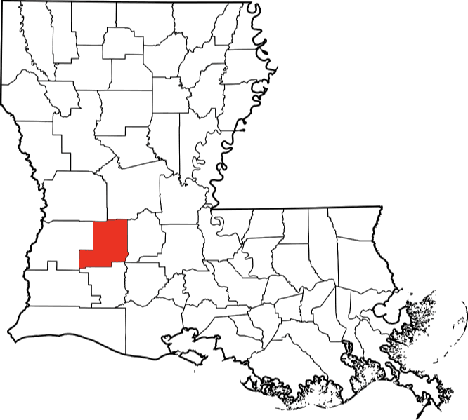 An illustration of Allen Parish in Louisiana