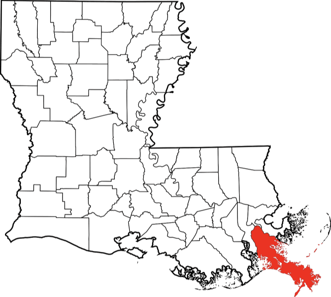 A picture displaying Plaquemines Parish in Louisiana