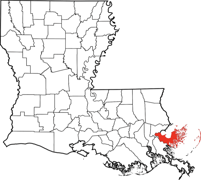 An illustration of St Bernard Parish in Louisiana