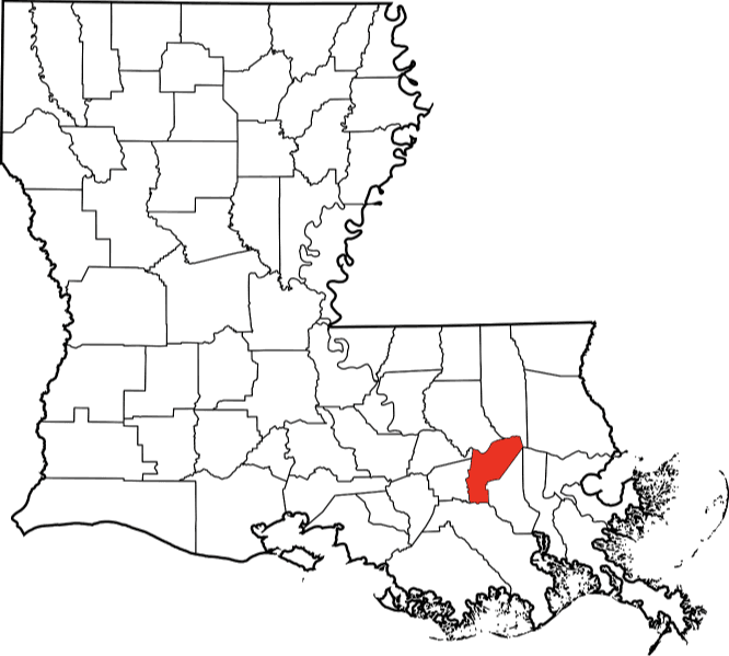 An image highlighting St John The Baptist Parish in Louisiana