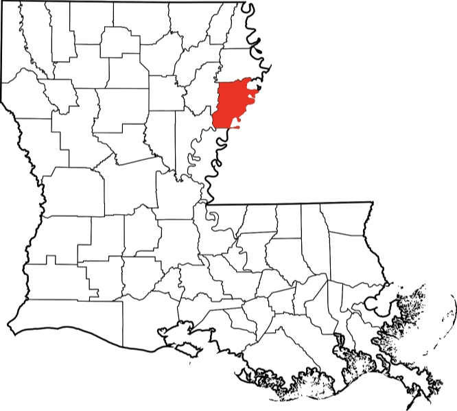An illustration of Tensas Parish in Louisiana