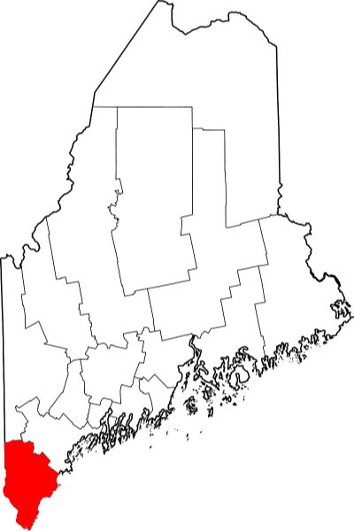 An image highlighting York County in Maine