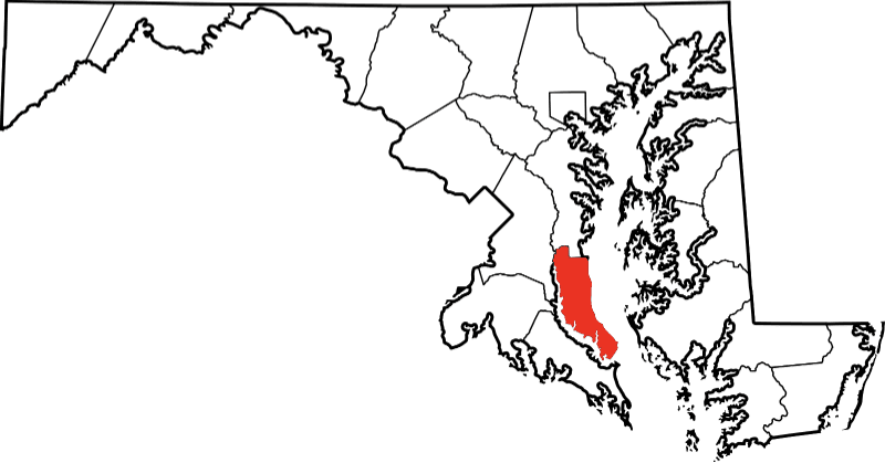 An image showing Caroline County in Maryland
