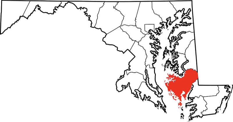 An illustration of Frederick County in Maryland
