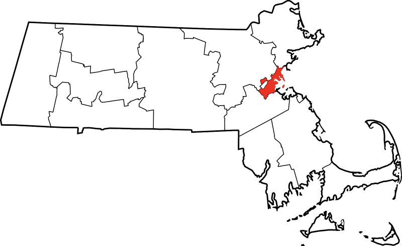 An illustration of Suffolk County in Massachusetts