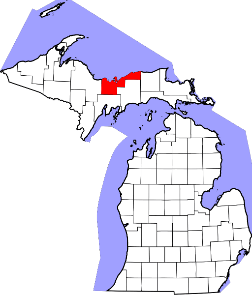 An image showing Alger County in Michigan