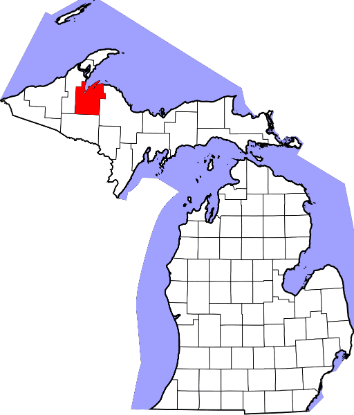 An image showing Baraga County in Michigan