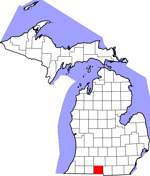 An illustration of Branch County in Michigan