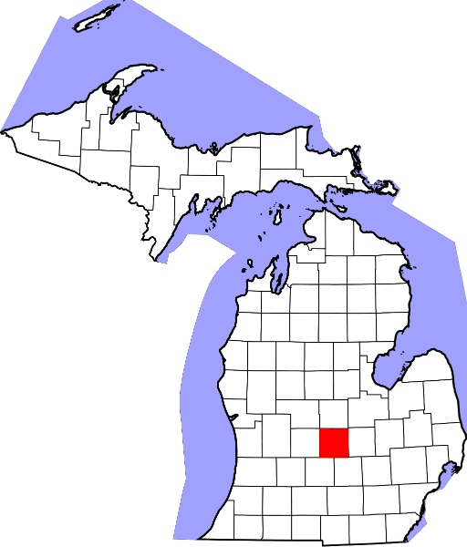 An illustration of Clinton County in Michigan