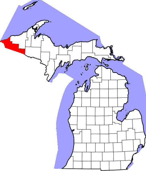 A picture displaying Gogebic County in Michigan