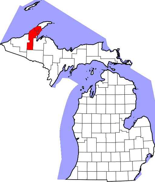 An image showing Houghton County in Michigan