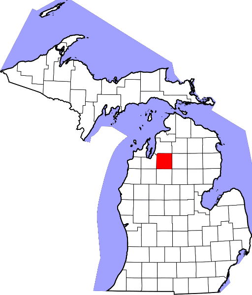 An illustration of Kalkaska County in Michigan