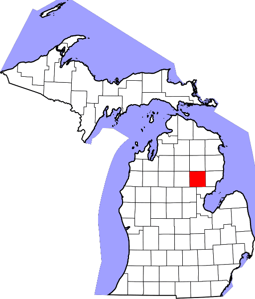 An image showing Ogemaw County in Michigan