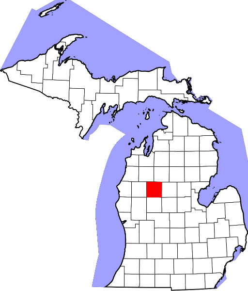 An illustration of Osceola County in Michigan