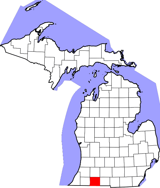 An image highlighting St Joseph County in Michigan