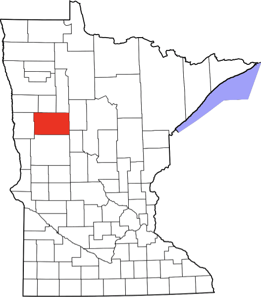 An image highlighting Becker County in Minnesota