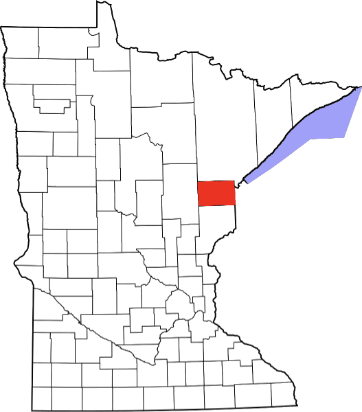 An image highlighting Carlton County in Minnesota