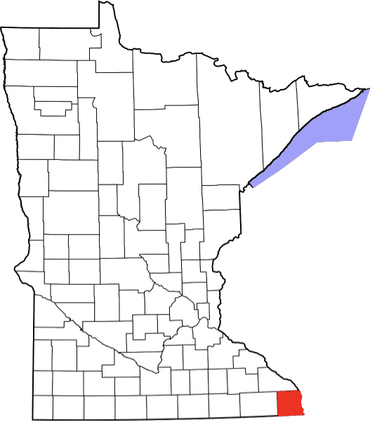 An illustration of Houston County in Minnesota