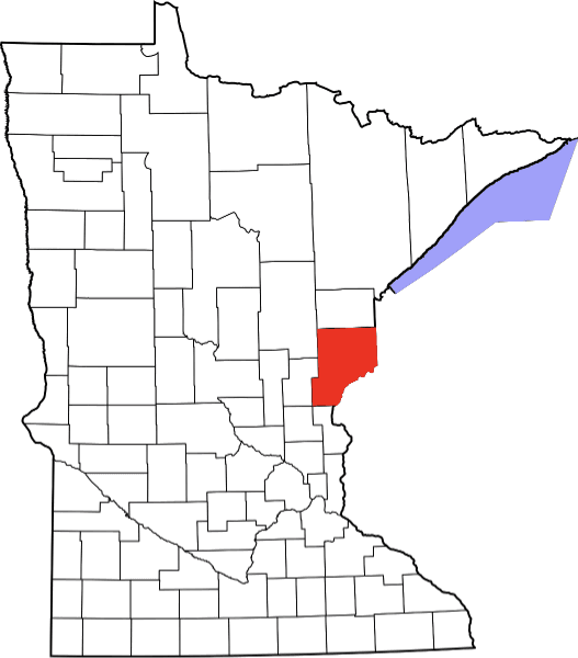 An illustration of Pine County in Minnesota