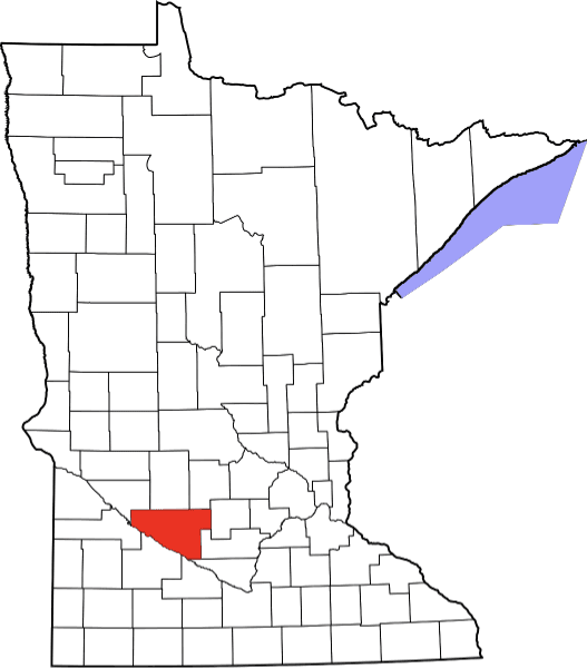 An illustration of Renville County in Minnesota
