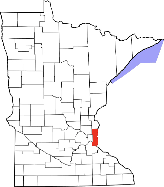 An image highlighting Washington County in Minnesota