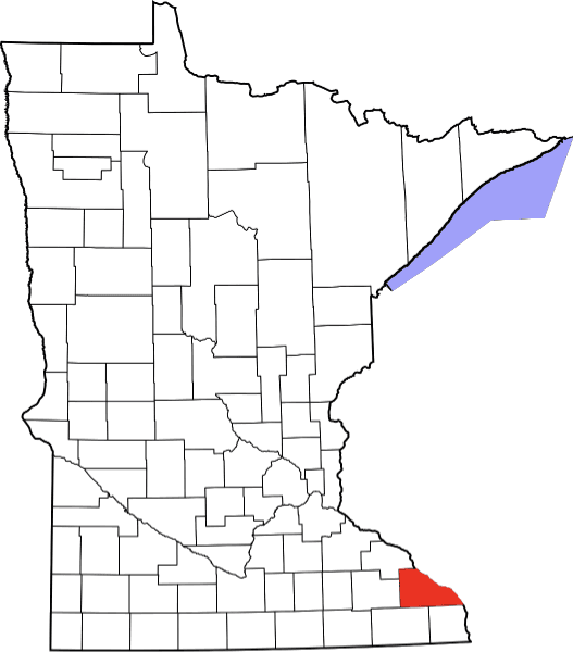 An illustration of Winona County in Minnesota