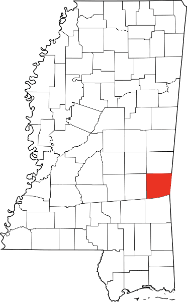 An image showing Clarke County in Mississippi