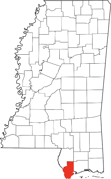 An illustration of Hancock County in Mississippi