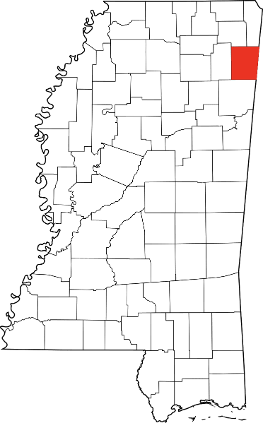 An image showing Itawamba County in Mississippi