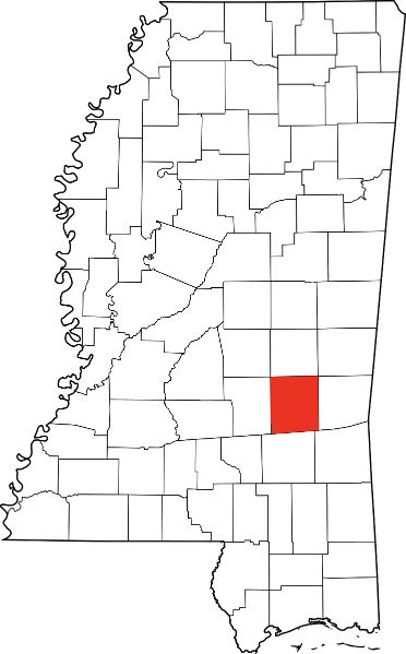 An illustration of Jasper County in Mississippi