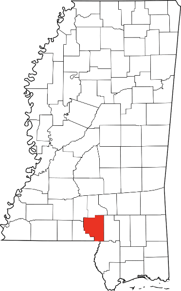 An illustration of Marion County in Mississippi