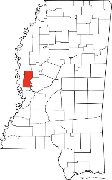 A picture displaying Sharkey County in Mississippi