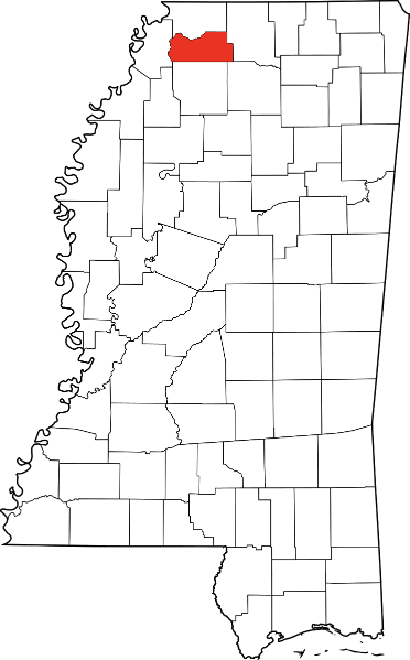 An illustration of Tate County in Mississippi