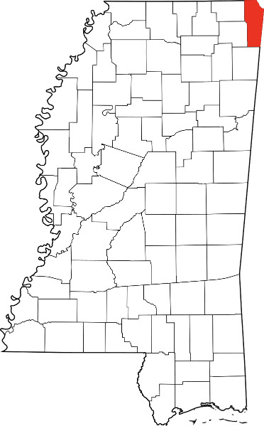 An illustration of Tishomingo County in Mississippi