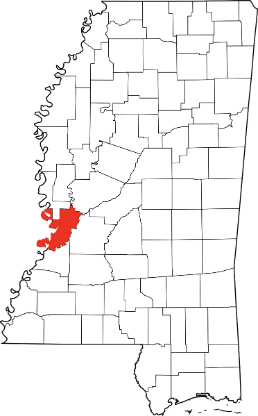An illustration of Warren County in Mississippi