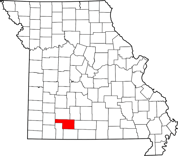 An illustration of Christian County in Missouri