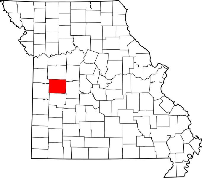 An image highlighting Henry County in Missouri