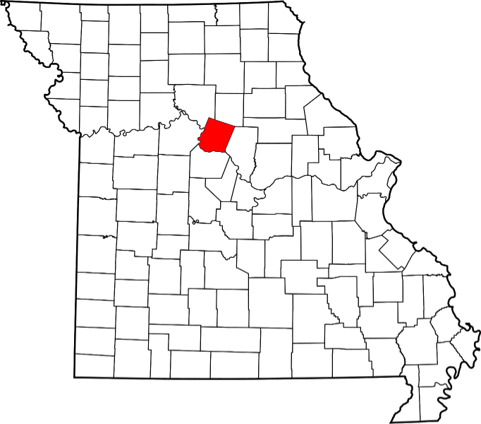 An image highlighting Howard County in Missouri