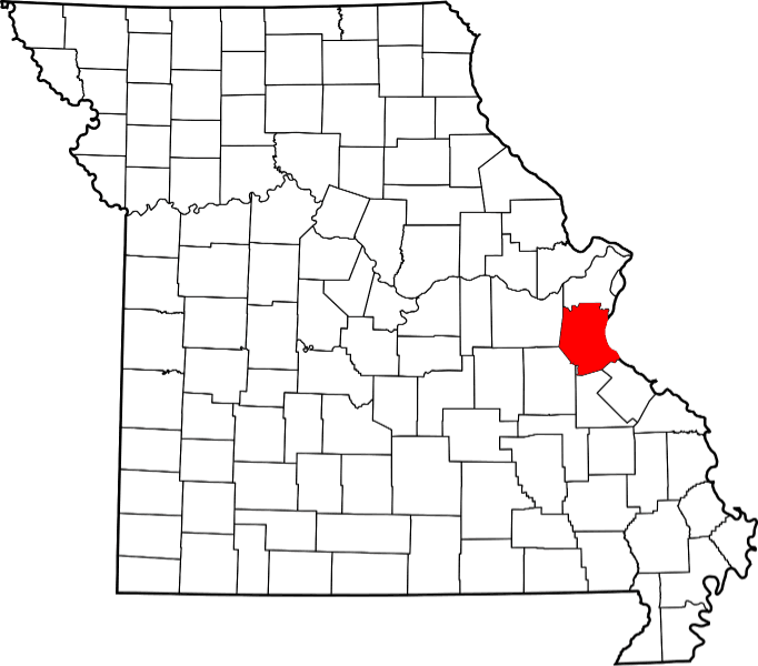 An illustration of Jefferson County in Missouri