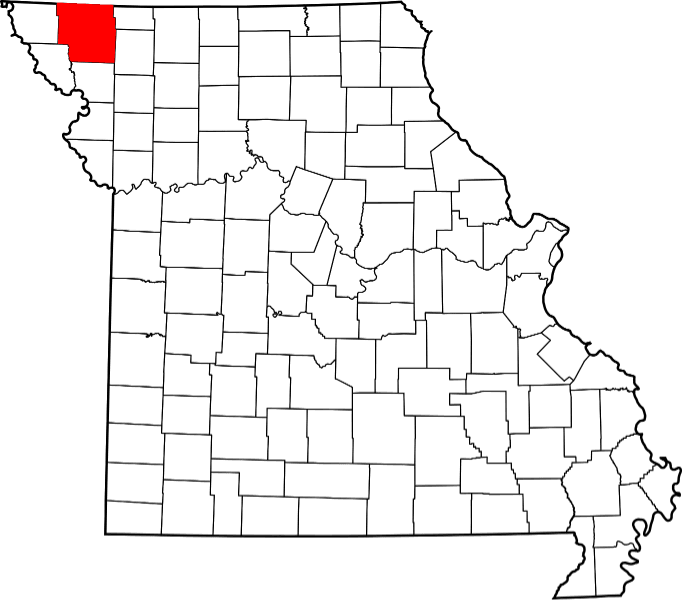 An illustration of Nodaway County in Missouri