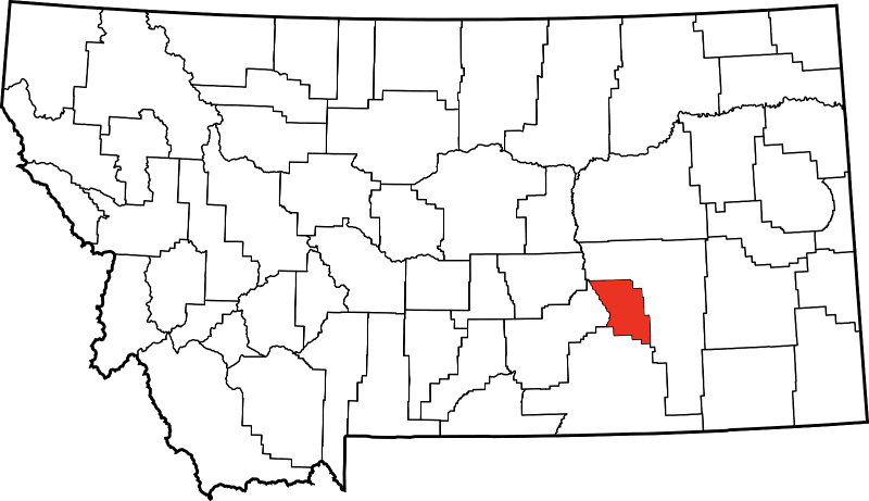 An illustration of Treasure County in Montana