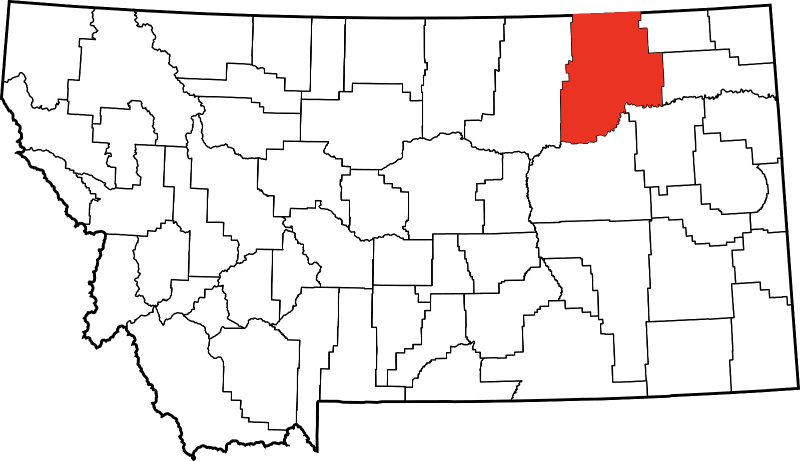 An illustration of Valley County in Montana