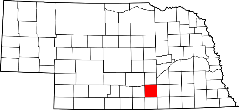 An image highlighting Adams County in Nebraska
