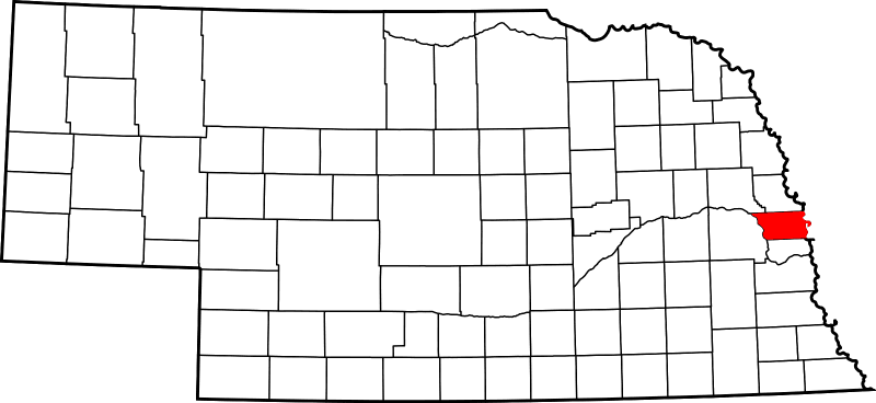 An image highlighting Douglas County in Nebraska