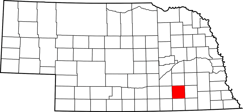 An image highlighting Fillmore County in Nebraska