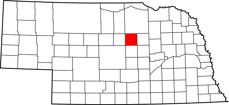 An illustration of Garfield County in Nebraska