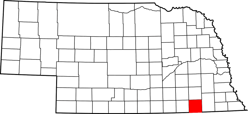 An image highlighting Jefferson County in Nebraska
